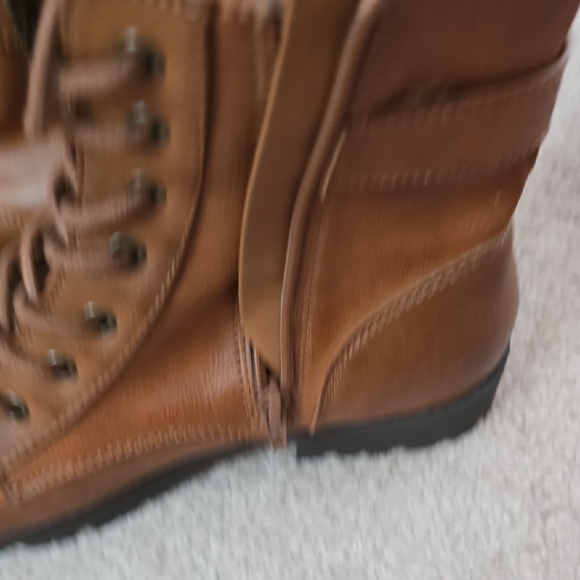 SO Brown Lace-Up Ankle Boots - Size 8 - Picture 8 of 12